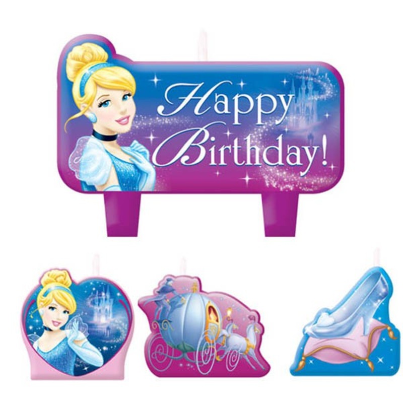 Buy Candle Set Disney Cinderella Birthday Cake Toppers Party Supplies