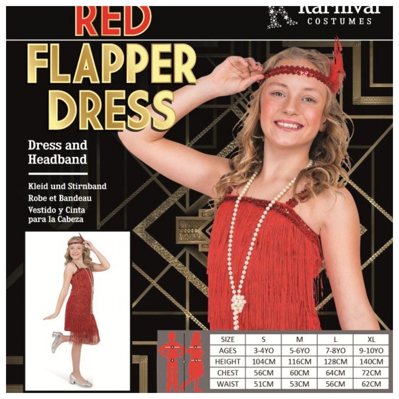 Buy Child Costume Karnival Red Flapper Dress Mydeal