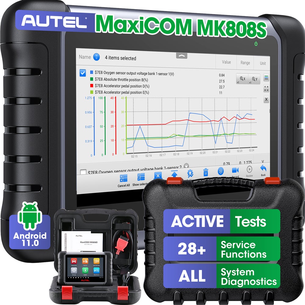 Autel Scanner MaxiCOM MK808S Car Diagnostic Code Reader All System Diagnosis 28+ Service Injector Coding/EPB/BMS/SAS/TPMS/AutoVIN Same as MX808
