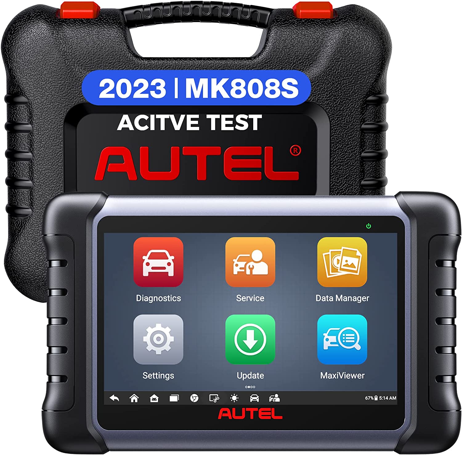 Autel Scanner MaxiCOM MK808S Car Diagnostic Scan Tool Bi-directional All Systems Diagnosis 28+ Services Active Test,Injector Coding/EPB/BMS/SAS/TPMS Same as MX808 MK808