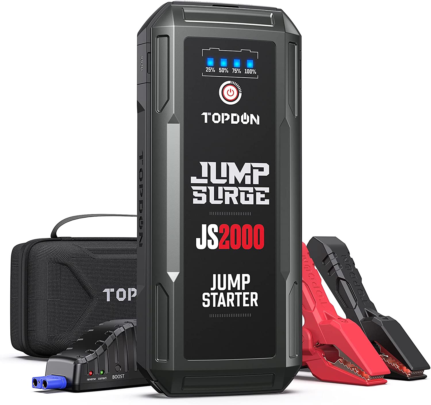 Car Jump Starter Topdon JS2000 12V 2000Amp Battery Booster Pack Charger 16000mAh