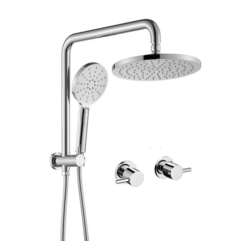 Buy Decaura WELS 9" Rain Shower Head Set Brass Gooseneck Shower Rail 2in1 Shower Combo with 1/4