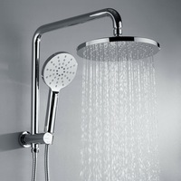 Decaura WELS 9" Rain Shower Head Set with Hand Shower Brass Gooseneck Shower Rail 2in1 Shower Combo