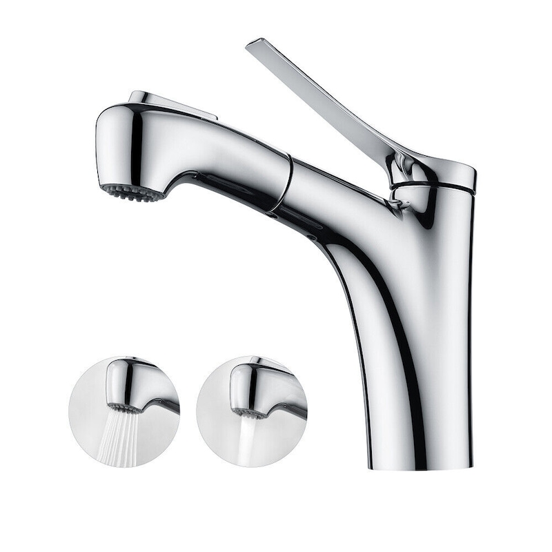 Buy Decaura Wels Pull Out Basin Mixer Tap 2 Function Spray Head Bathroom Chrome Mydeal