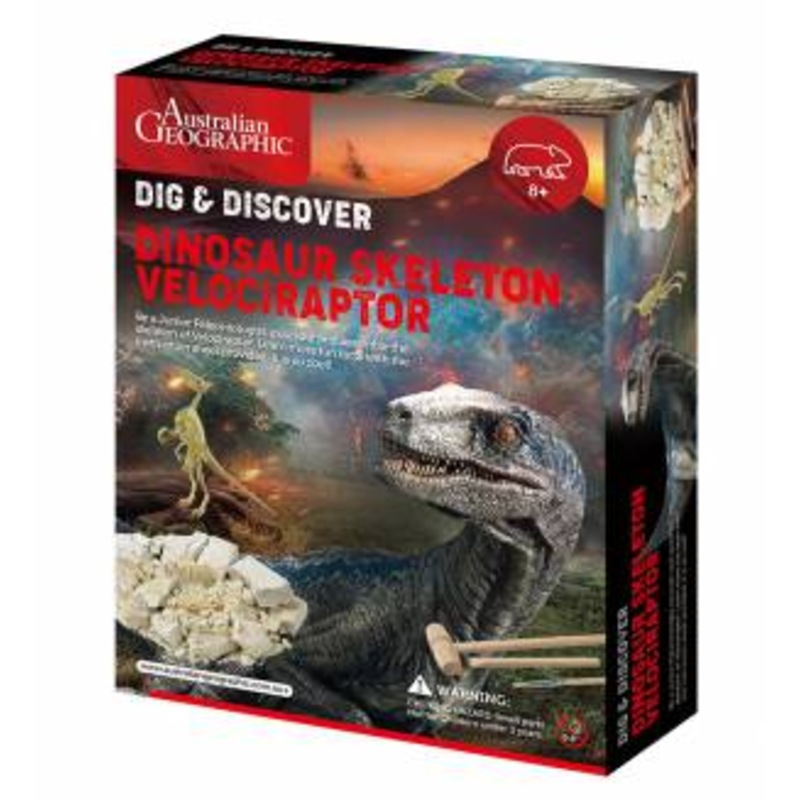 Buy Australian Geographic Dinosaur Fossil Kits Velociraptor MyDeal