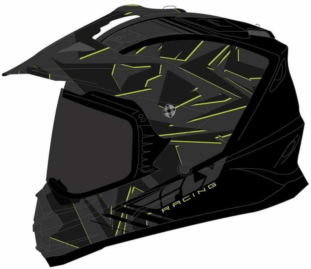 Buy FLY RACING TREKKER MOTORCYCLE HELMET MATTE GREY/HI-VIS (SIZE ...