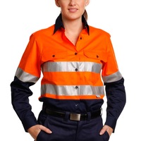 ANZAC - Ladies Cool-Breeze Safety Long Sleeve Shirt + 3M Tapes
