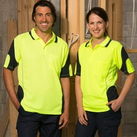 AXIS - Unisex CoolDry Hi-Vis Mini Waffle Safety Polo Shirt