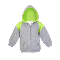 BAMBINO - Baby Fleecy Zip Hoodie - Contrast Shoulder