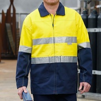 HUTCH - Hi Vis 100% Cotton Safety Jacket + 3M Tape