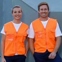 OLANDER - Hi-Vis Zip Work Safety Vest - ID Pocket