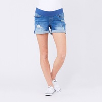 Ripe Maternity Baxter Boyfriend Denim Shorts - Blue