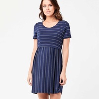 Ripe Maternity Crop Top Nursing Dress - Indigo