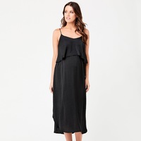 Ripe Maternity Nursing Slip Dress - Black