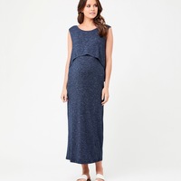 Ripe Maternity Nursing Swing Back Maxi Dress - Blue