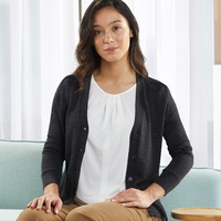 VENUS - Womens V-Neck Merino Wool Cardigan
