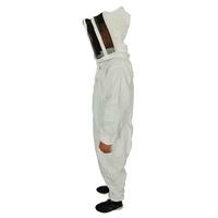 Beekeeping Protective Suit with Sheriff Hood - White
