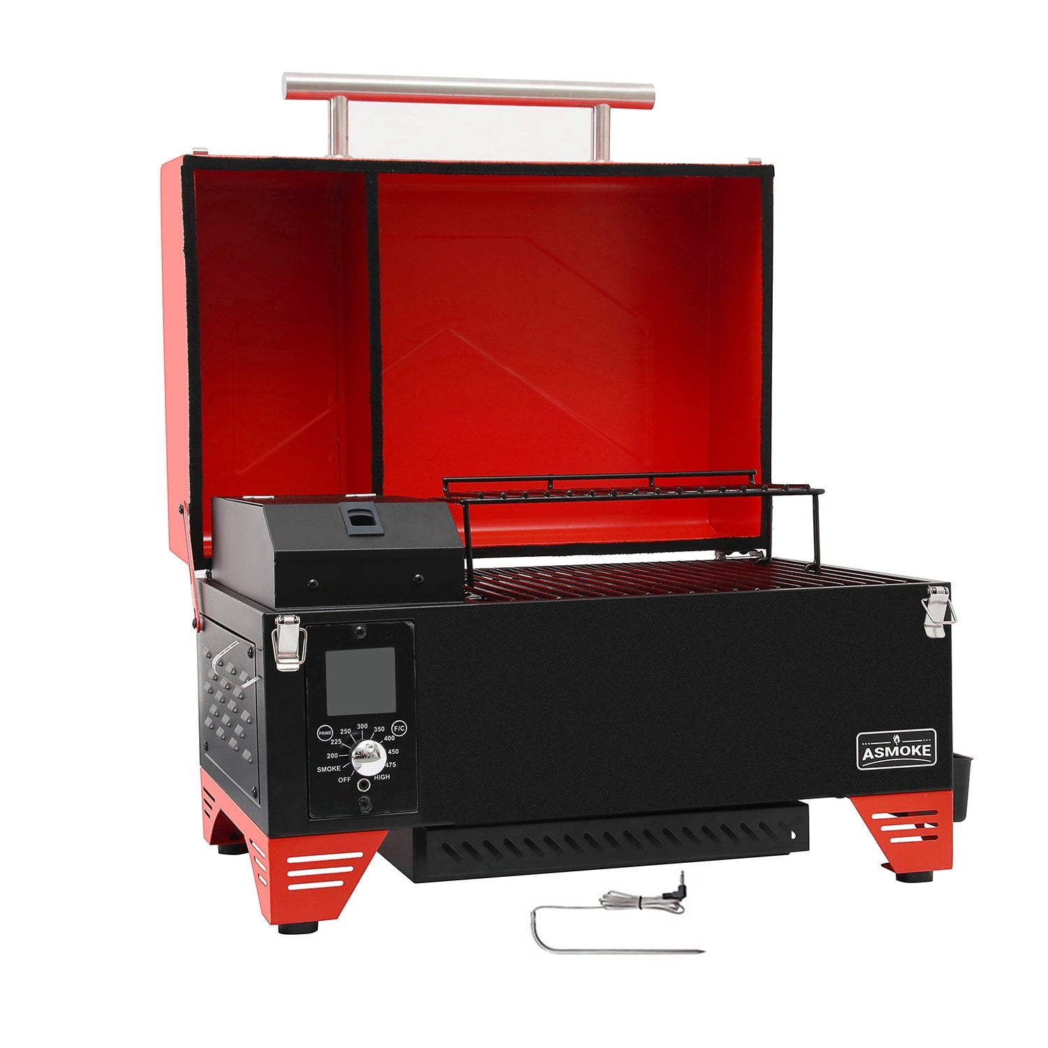 AS350 Portable Wood Pellet Grill and Smoker Revolutionary ASCA System™ Burgundy Red
