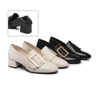 TARRAMARRA® Low Block Leather Heels Sammi