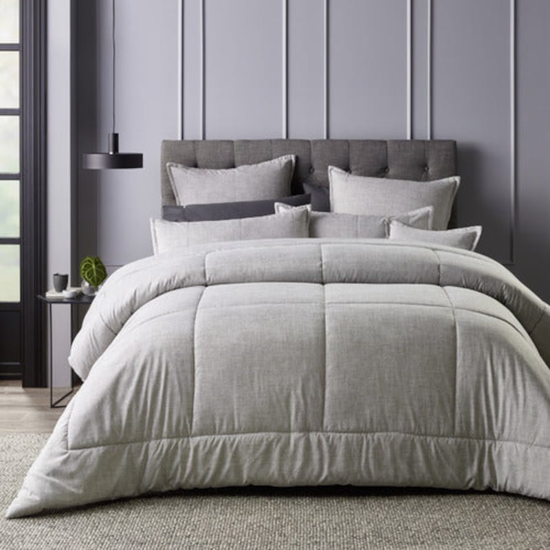 Buy Bianca Bedding 6 Piece Grey Maynard Comforter Set - MyDeal