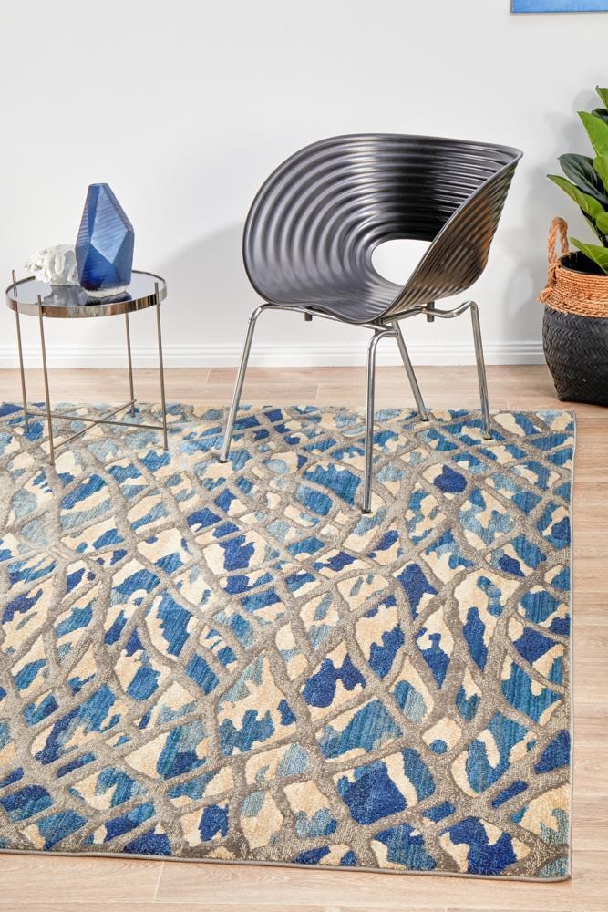 Buy Dreamscape Ropes Modern Blue Rug - MyDeal Australia