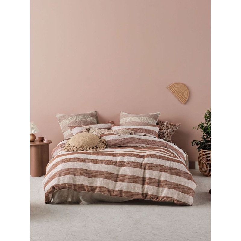 Buy LINEN HOUSE OCEANIA CINNAMON QUILT COVER SET MyDeal