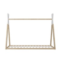 Paterno Kids Bed Frame With Single Mattress Set Teepee House Style