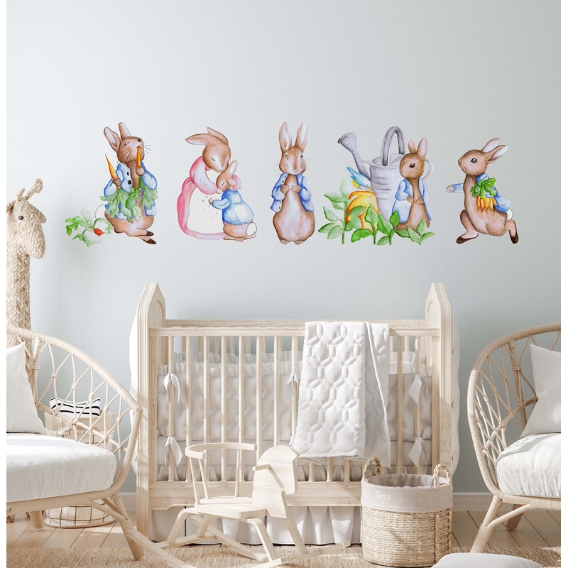 Buy Peter Rabbit Wall Decals Australian Design Hand Painted Peel