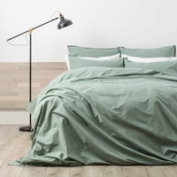 Renee Taylor Helena Vintage Stone washed Quilt Cover Set - Cactus