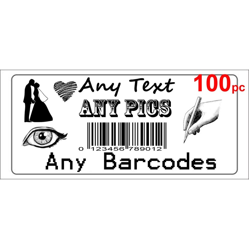 Buy 100 Personalised return address label barcode adhesive custom sticker 56x25mm MyDeal