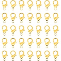 100pcs Gold Necklace Bracelet Keyring Swivel Parrot Lobster Clasp Hooks Clips Findings