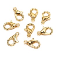10pcs Gold Necklace Bracelet Keyring Swivel Parrot Lobster Clasp Hooks Clips Findings