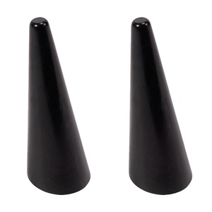 2 Pack Solid Black Acrylic Cone Finger Ring Jewellery Display Stand Holder Bulk Perspex for Rings Earrings Body Jewelry