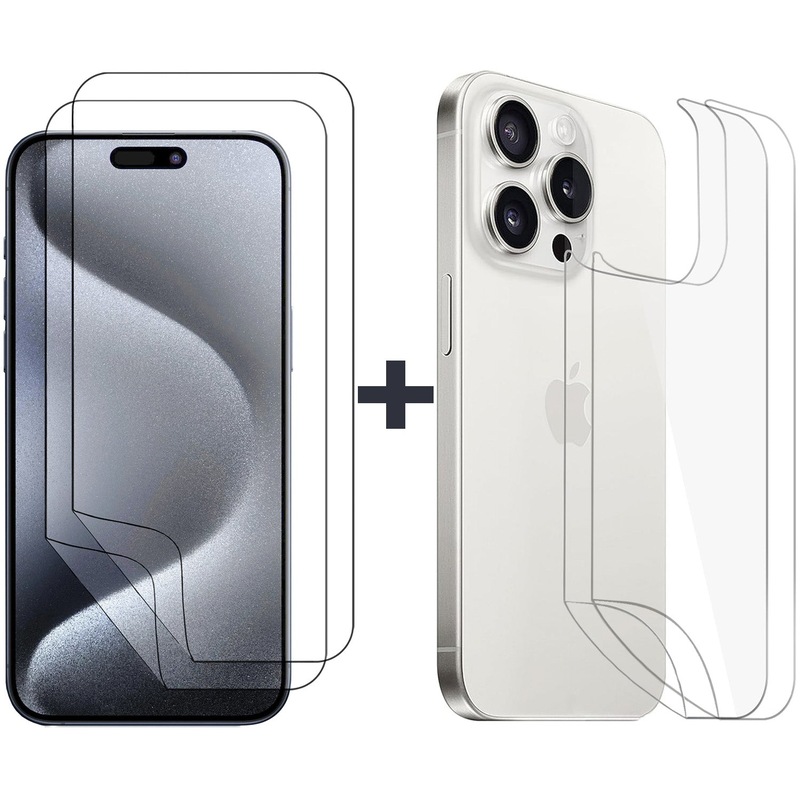 Buy 2 Set Soft PET Film Screen Protector for Apple iPhone 15 PRO MAX