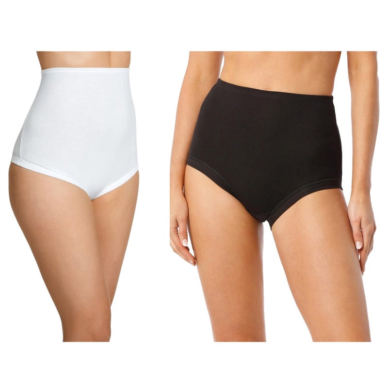 Buy 2x Bonds Cottontails Full Brief Extra Lycra Womens Underwear Panties  Black White WUFQA - MyDeal