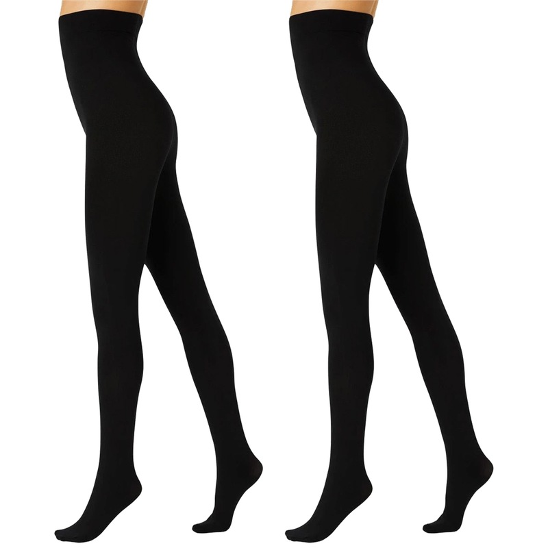 Buy 2x Voodoo Totally Matte Tights 100 Denier Black Slimming Pantyhose
