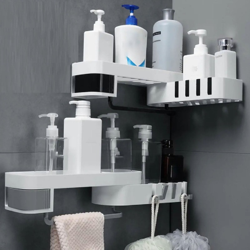 Buy Bathroom Corner Shower Shelf Shampoo Soap Holder Storage Rack ...