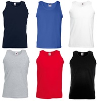 Classic Blank Plain Basic Mens Cotton Tank Top Singlet