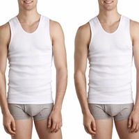 Bonds 2 Pack White Mens Chesty Cotton Plain Singlet Vest Tank Top Undergarment