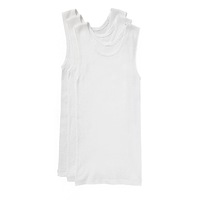 Bonds 3 Pack Boys Kids Chesty Comfy Cotton Underwear White Vest Singlets Tank Top