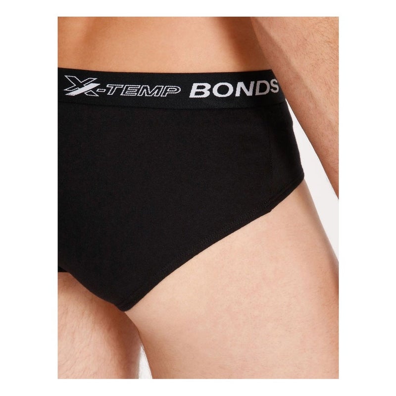Bonds 4 Pack X-Temp Briefs Mens Cotton Sports Black Undies Underwear