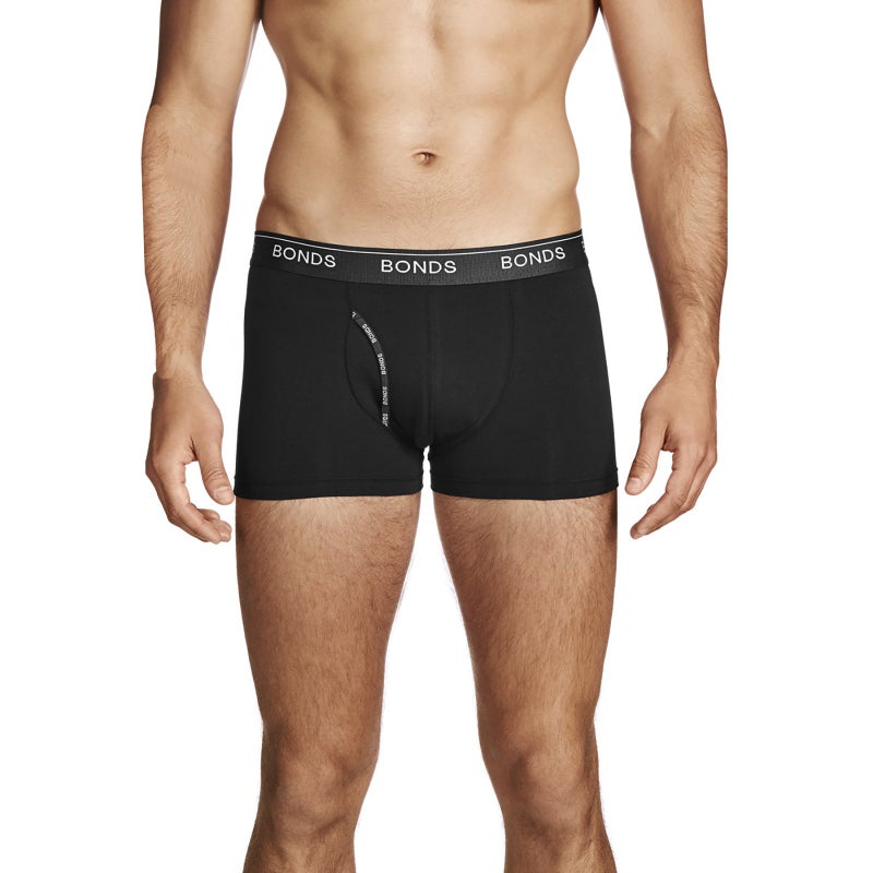 Buy 3 X Mens Bonds Striped Guyfront Trunks Underwear Black / Charcoal Mzuqi  - MyDeal