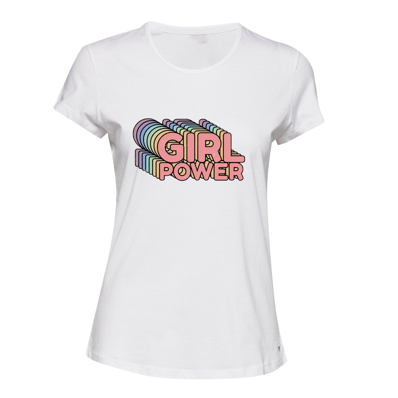 Girl Power World Super Colourful Pop Art Female Ladies Women T Shirt Tee Top