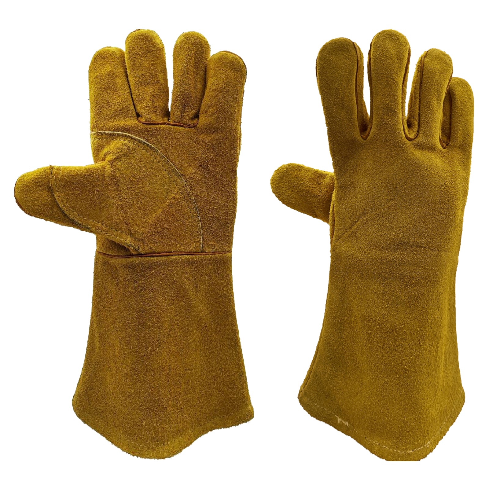 Safetyware Premium Cowhide Leather Welding Riggers Safety Work Gloves Heat Proof Made with