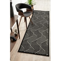 Rug Culture Black & Natural Luxury Textured Rug