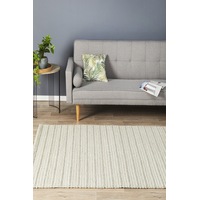 1x Rug Culture Grey Handmade Felted Wool Scandi Sumac Flatwoven Rug