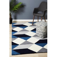Rug Culture Grey Handmade High Quality Wool Geo 3D Rug
