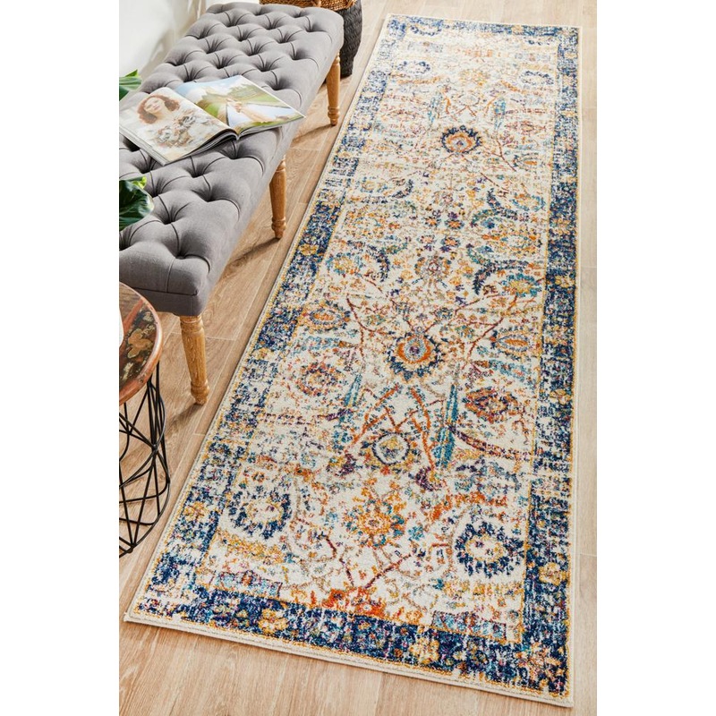 Buy Rug Culture Ivory Vintage Look Runner Rug MyDeal
