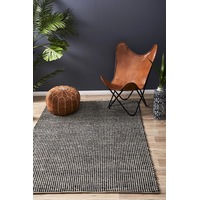 1x Rug Culture Monochrome Handmade Felted Wool Scandi Flatwoven Rug