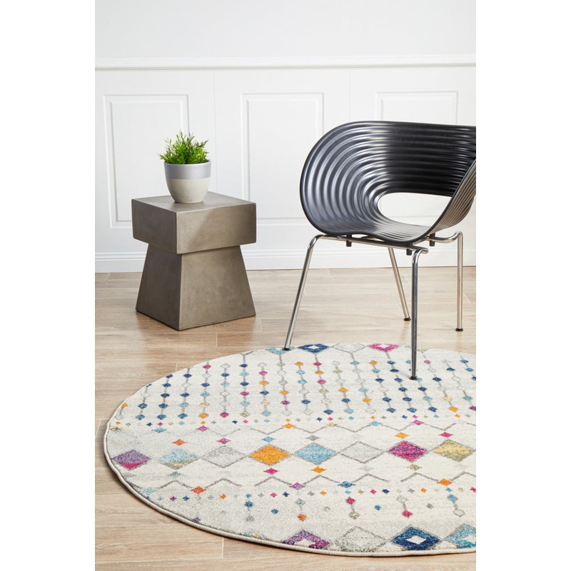 Buy Rug Culture Multi Geometric Round Rug MyDeal